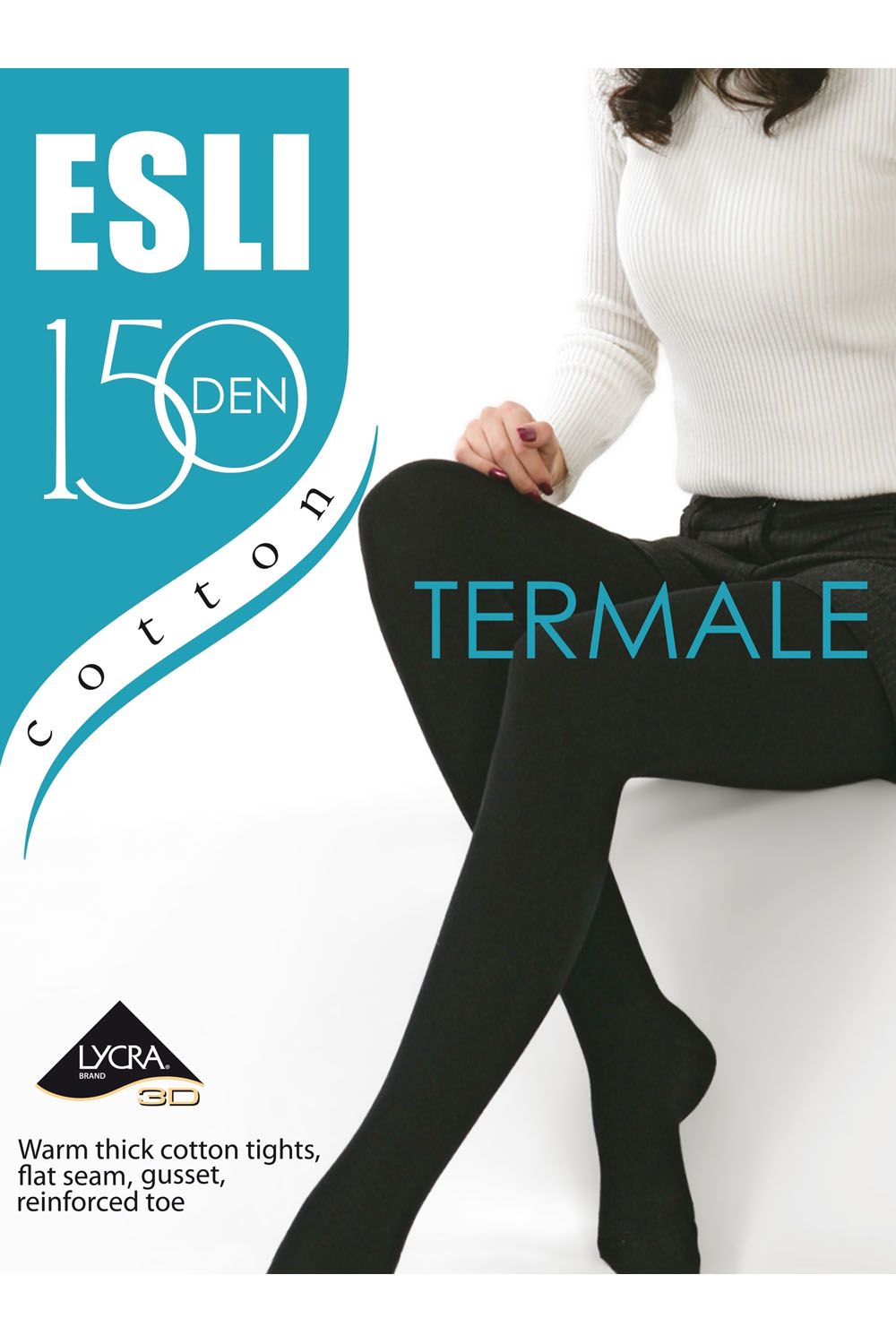Ciorap gros de bumbac cu 3D Lycra, Esli Termale 150