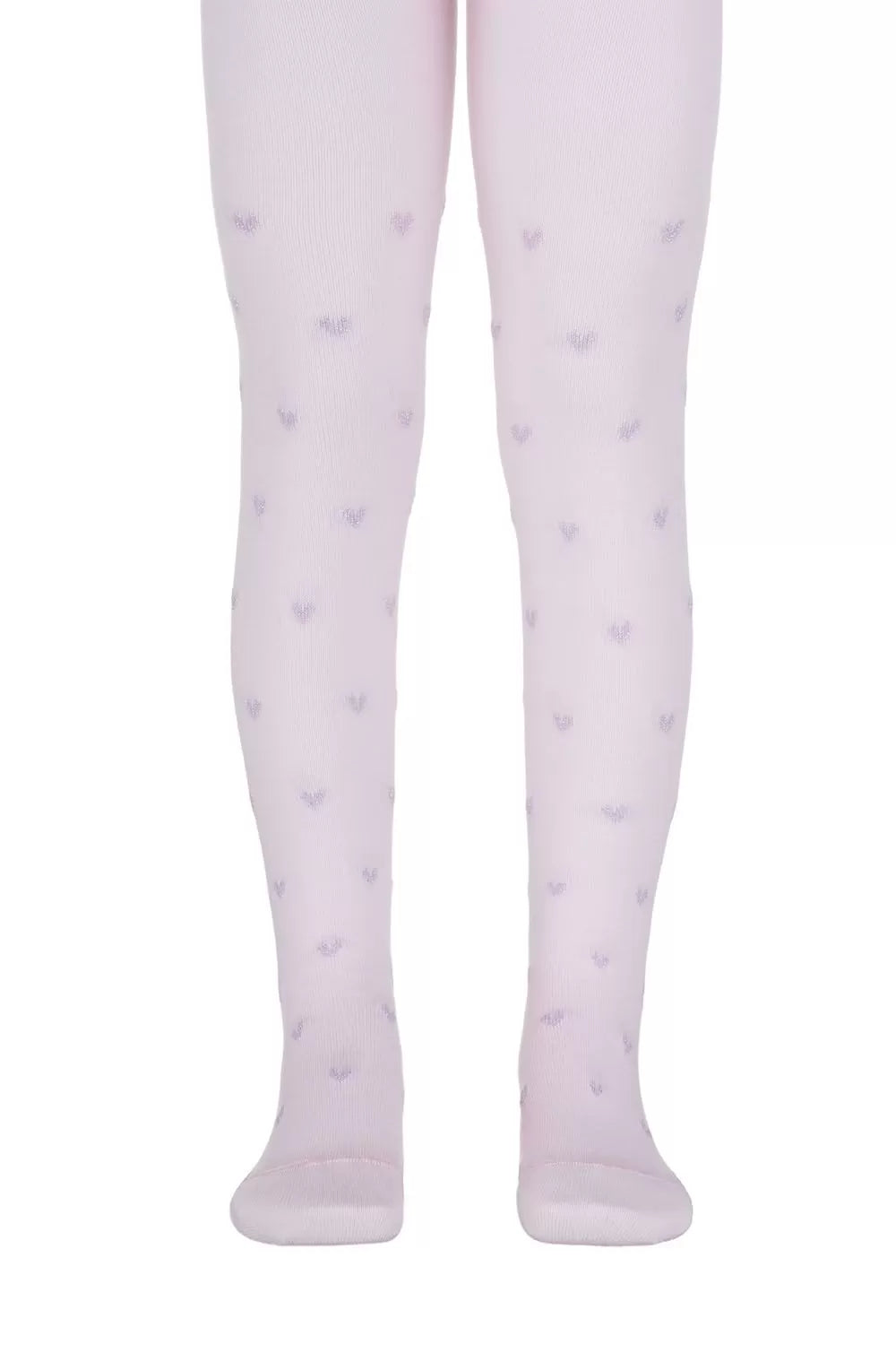 Ciorapi bumbac cu model inimioare din lurex, Tip-Top 547