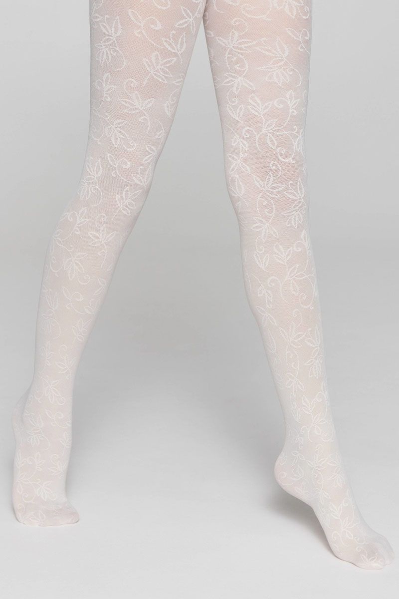 Ciorapi copii cu model floral ajurat, Ketty 40 Den