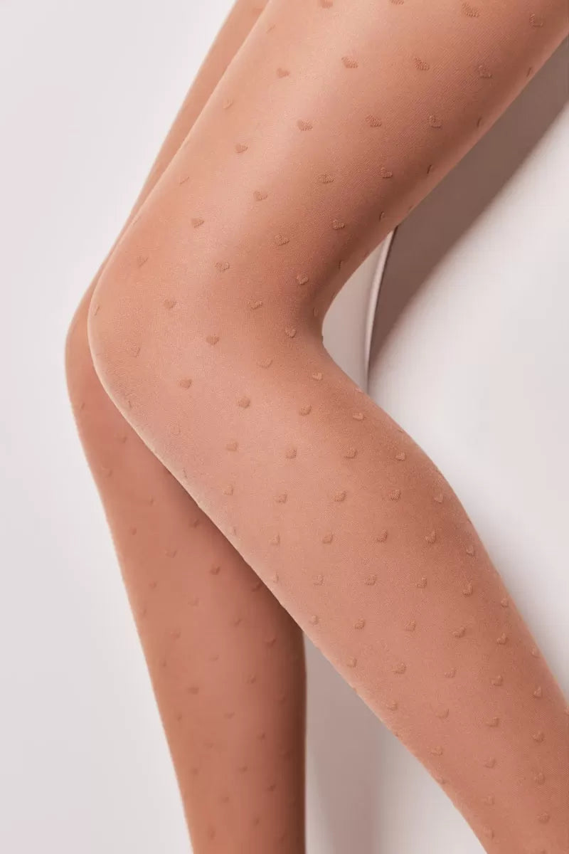 Ciorapi copii grosi cu model inimioare, Anabel 20 Den