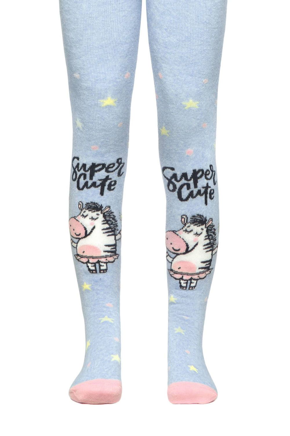 Ciorapi flaușați din bumbac cu model Super Cute, Conte Kids Sof-Tiki 521