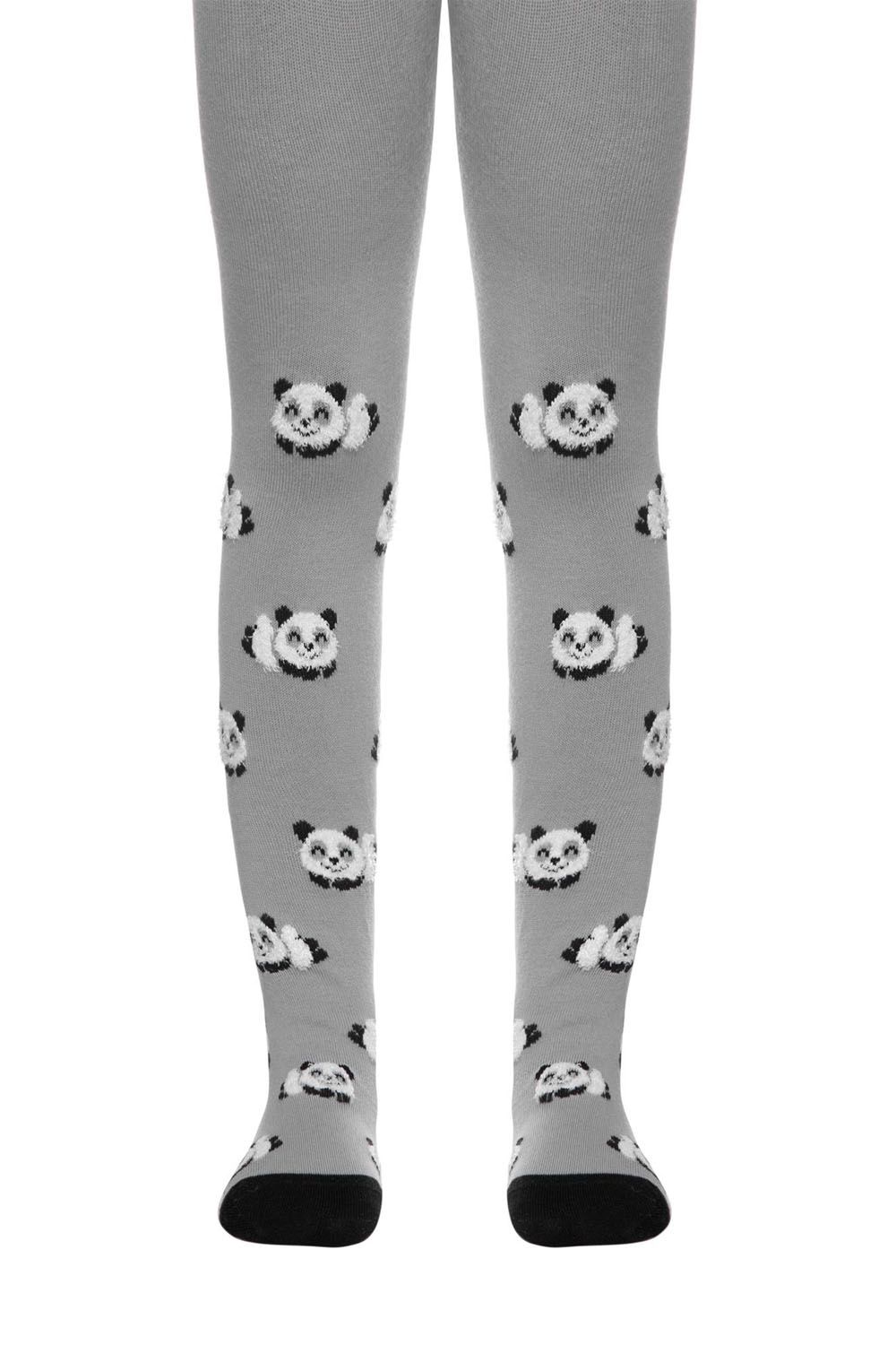 Ciorapi subțiri copii din bumbac cu model pufos panda, Conte Kids Tip-Top 503