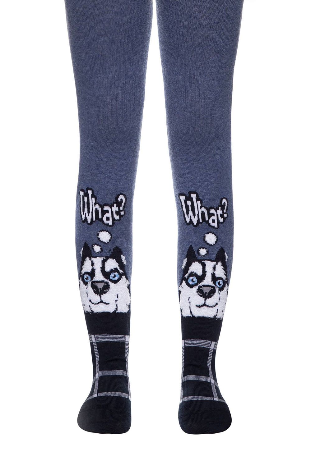 Ciorapi subțiri din bumbac cu model Husky pufos, Conte Kids Tip-Top 507