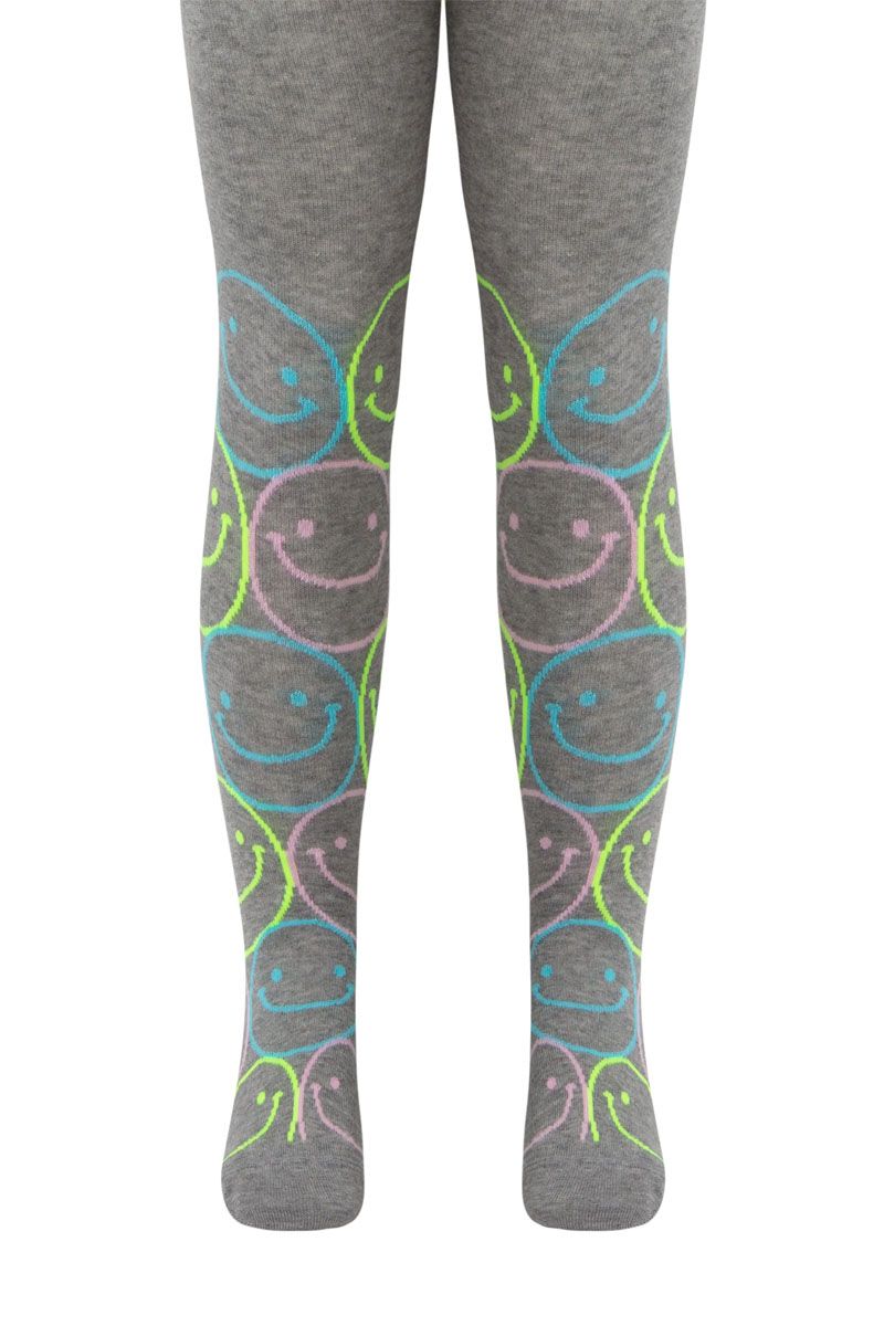 Ciorapi subțiri din bumbac cu model smiley faces, Conte Kids Tip-Top 625
