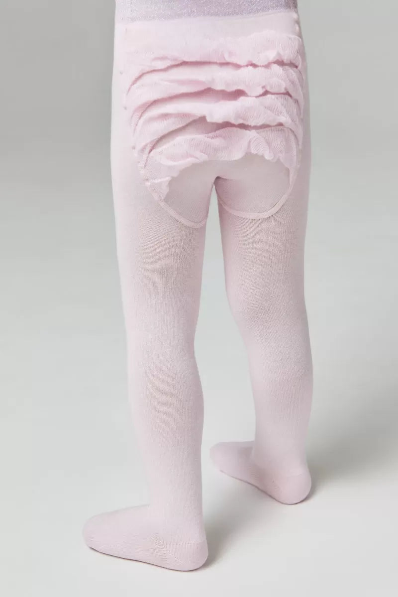 Ciorapi subțiri din bumbac cu volănaș și lurex, Conte Kids Tip-Top 542
