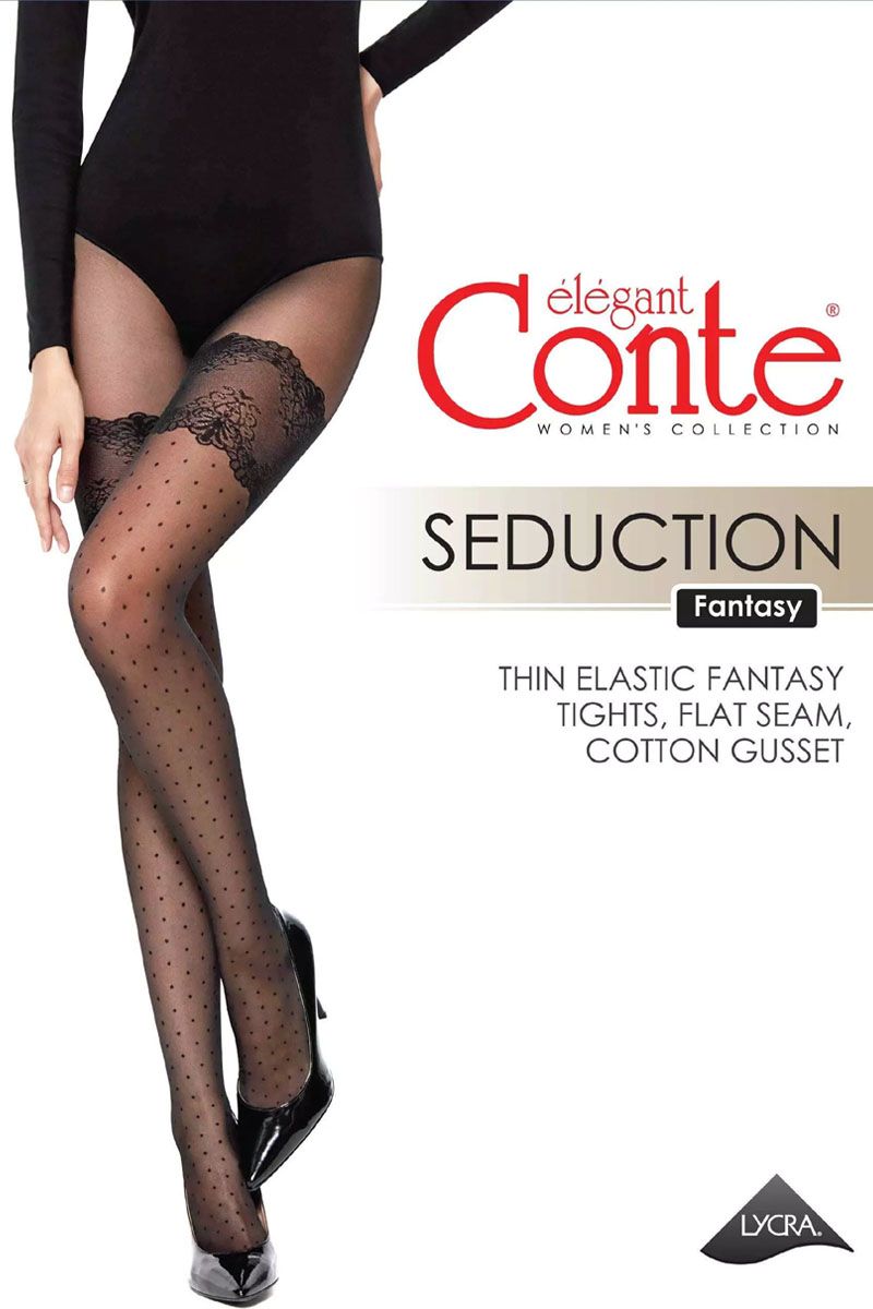 Dresuri cu model buline și imitație bandă adezivă ajurată, Conte Fantasy Seduction