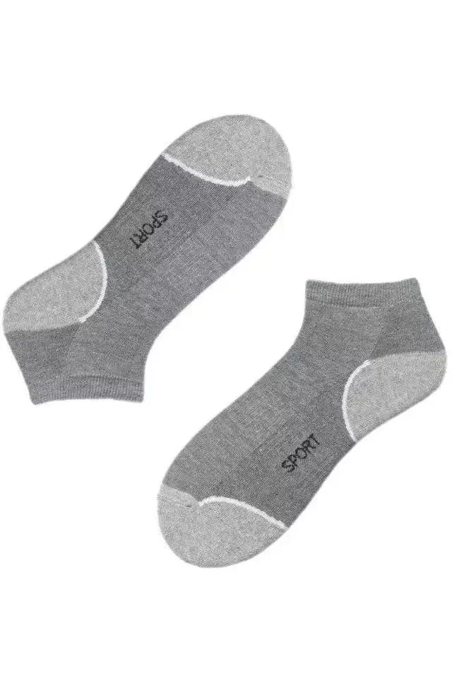 Set șosete sport scurte (anklet) cu talpa flaușată, Chobot Sneaker Sport 52-91 (2 perechi)