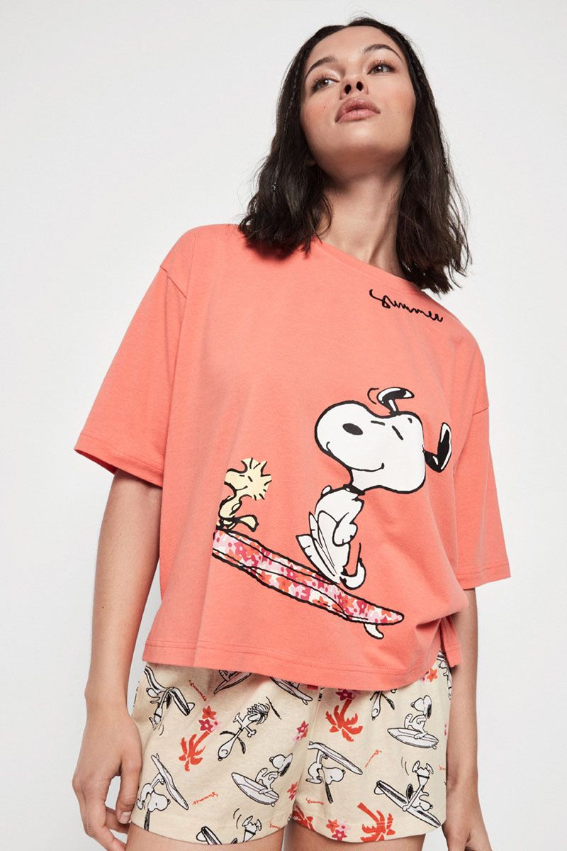 Set pijama damă, 2 piese, cu print Snoopy, Gisela 2/20030