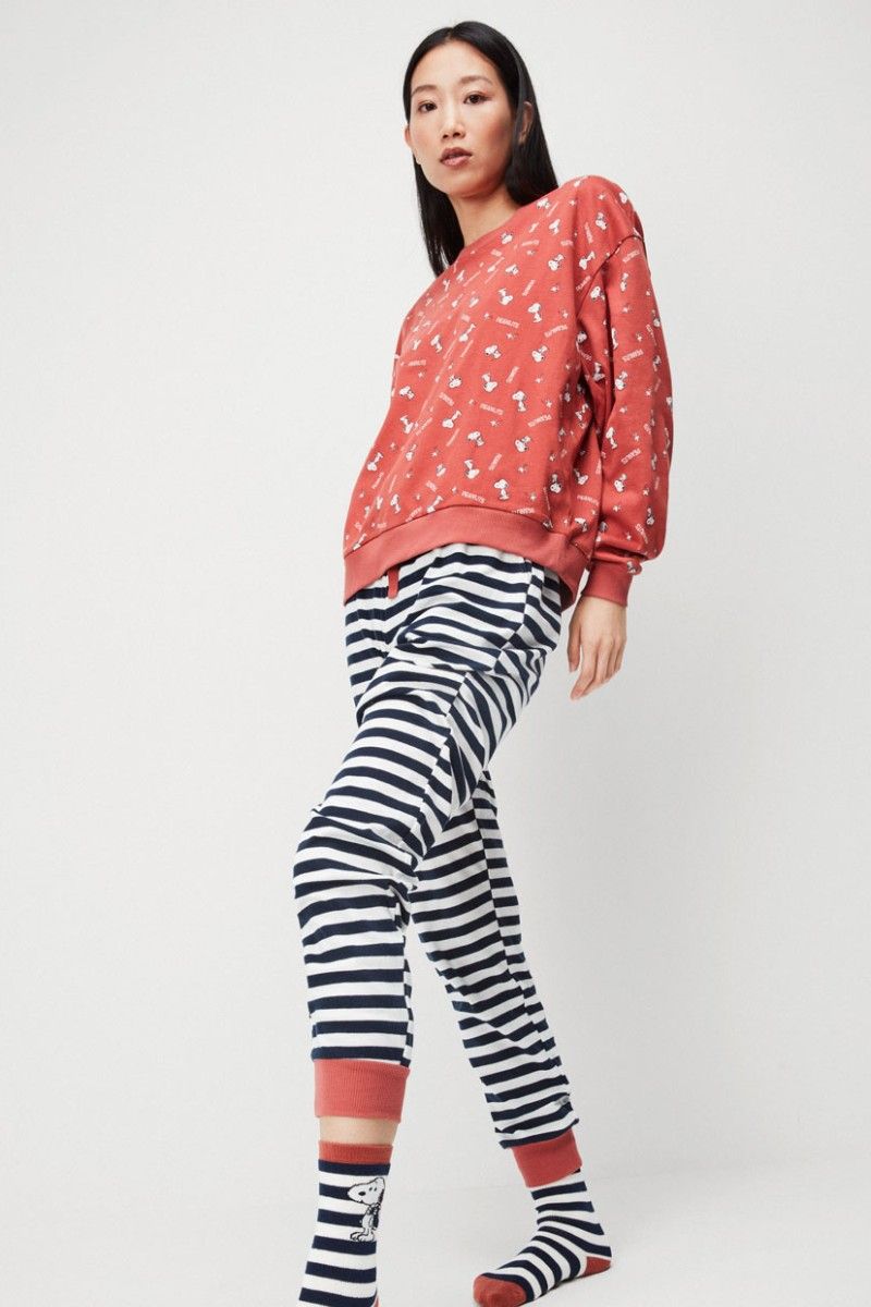 Set pijama damă, 2 piese, cu imprimeu Snoopy, Gisela 2/20125