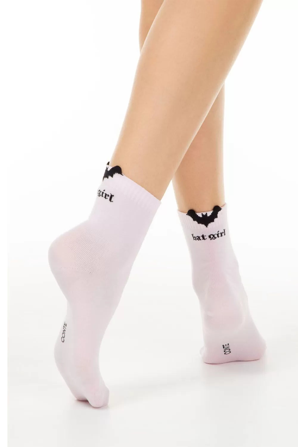 Șosete damă din bumbac cu picot "Bat Girl", Classic 245