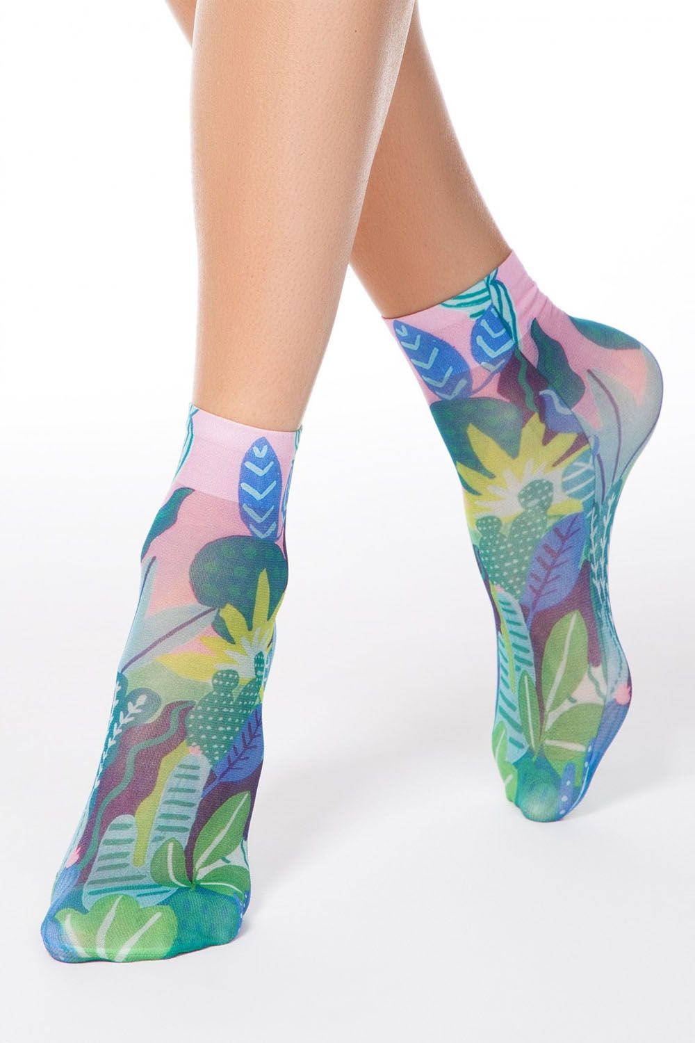 Șosete haioase cu model floral, Conte Fantasy 206