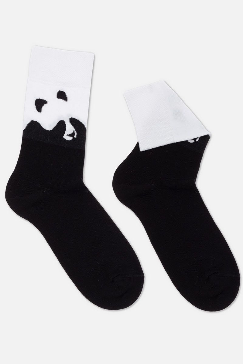 Șosete haioase din bumbac, cu model "Panda", DiWaRi 162