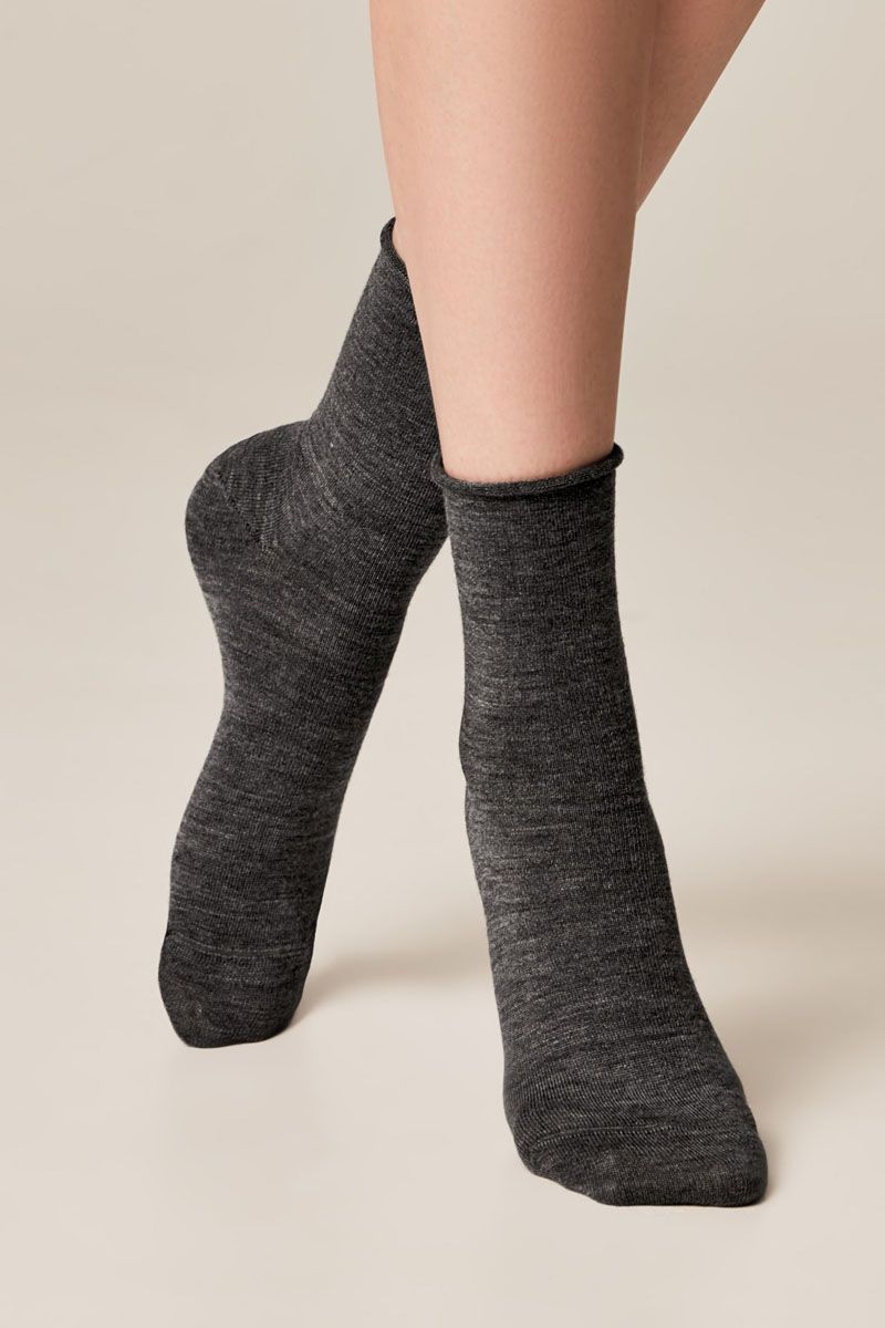 Șosete călduroase cu lână și fără elastic, Conte Elegant Comfort 000