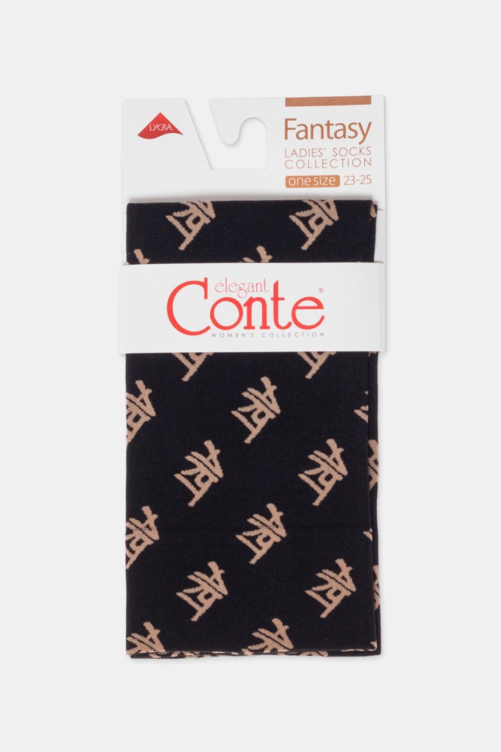 Șosete poliamidă cu model Art, Conte Fantasy 23C-82CP