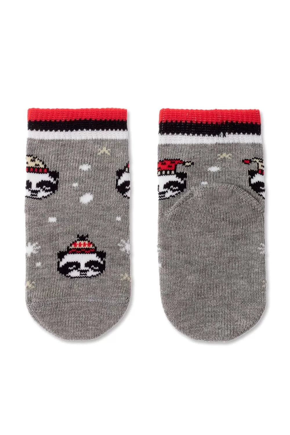 Șosete scurte copii motive Crăciun cu model ”Xmas Panda”, Conte Kids 518