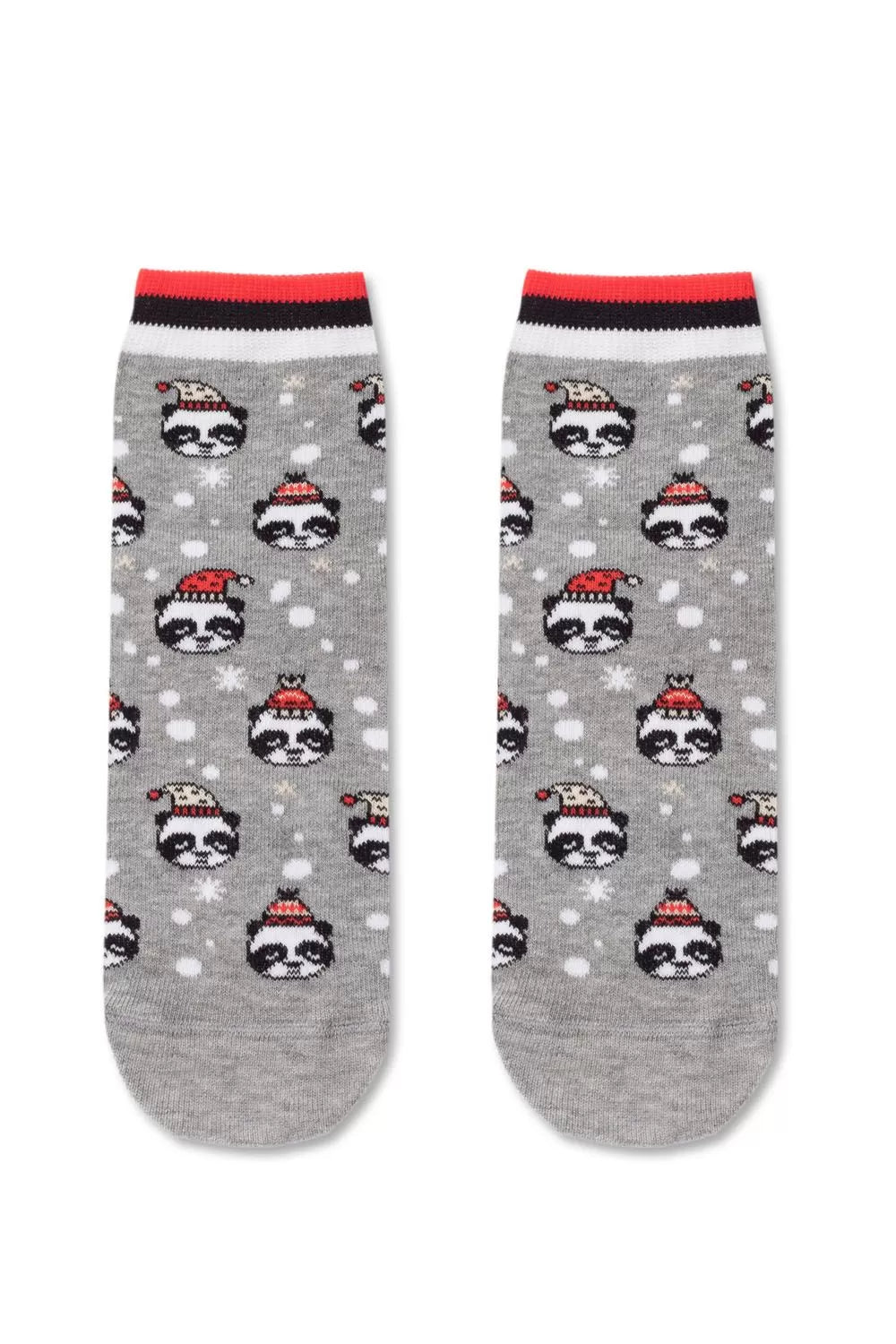 Șosete scurte copii motive Crăciun cu model ”Xmas Panda”, Conte Kids 518