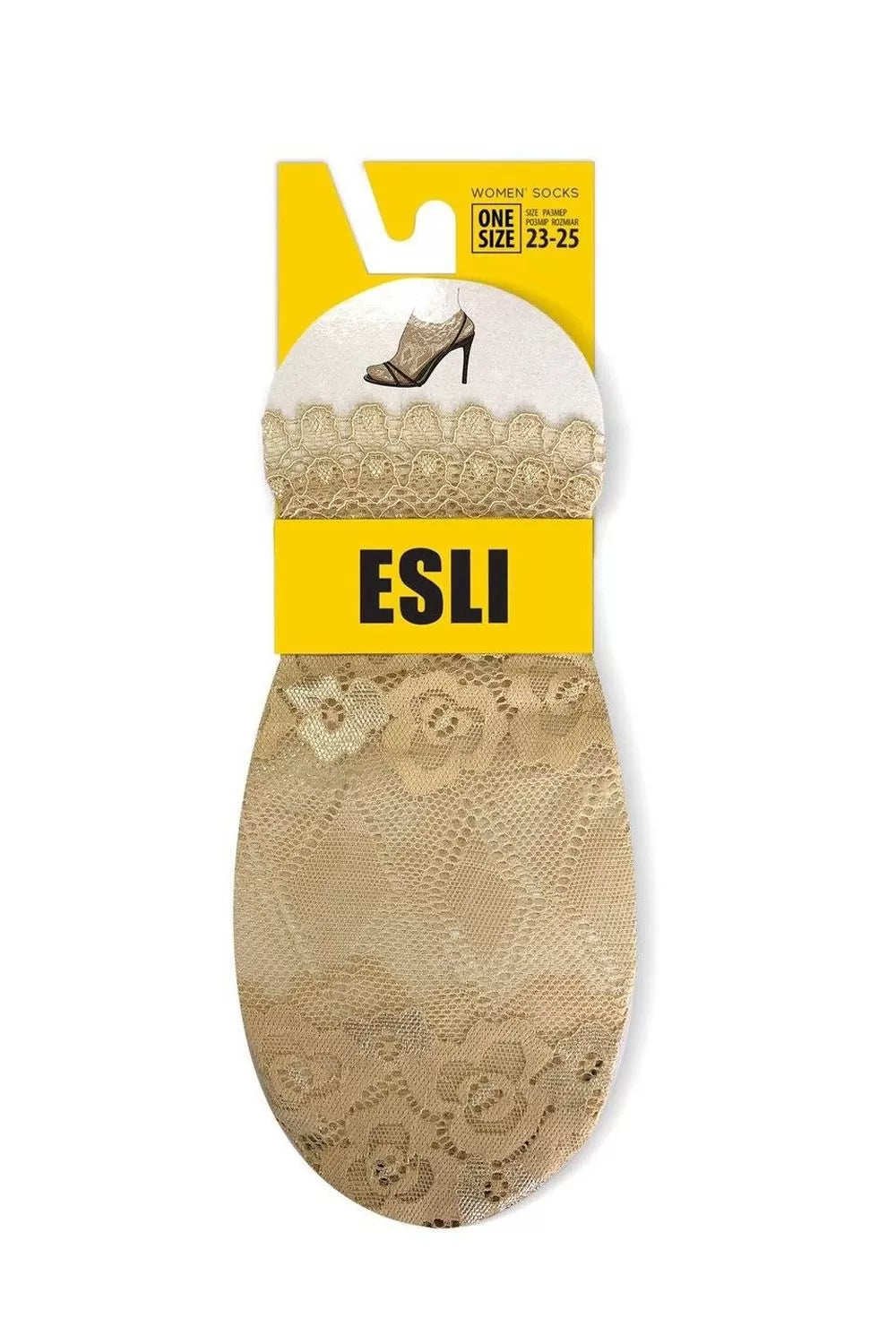 Șosete scurte damă dantelate din poliamidă, Esli IS006