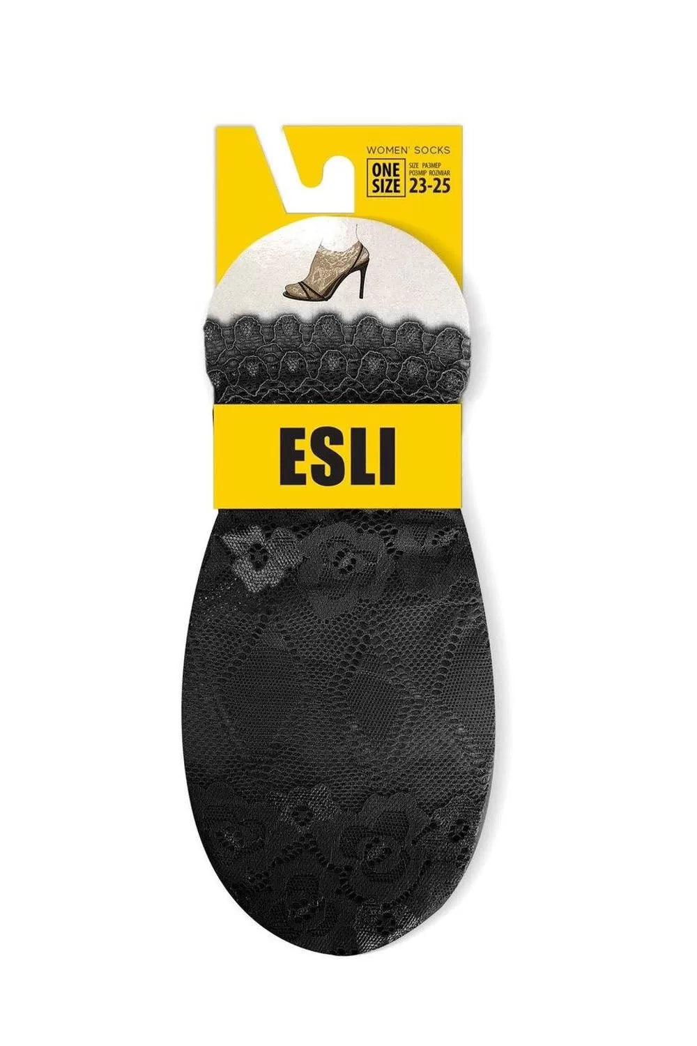 Șosete scurte damă dantelate din poliamidă, Esli IS006