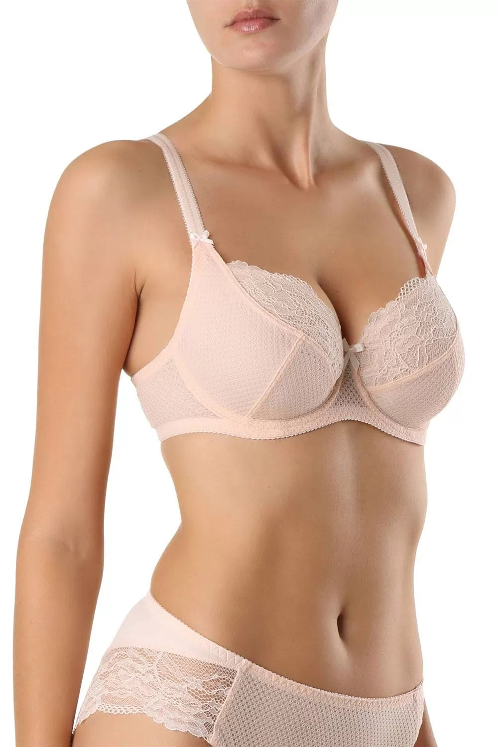 Sutien dantelat, cu arcuri și cupe moi, material jacquard, Conte Elegant Etude RB6082
