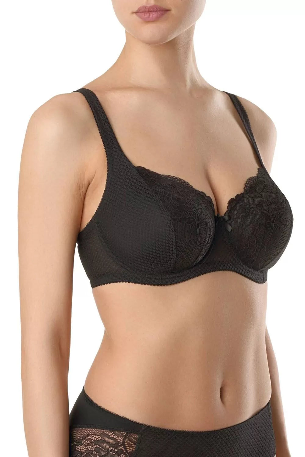 Sutien dantelat, cu arcuri și cupe moi, material jacquard, Conte Etude RB6083